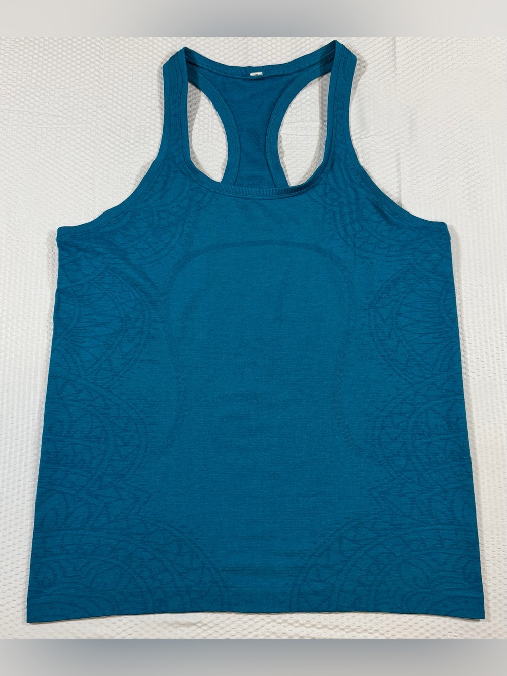 Lululemon Swiftly Tech Racerback Tanks Women’s 12 Teal Blue Run Sweat Repeat